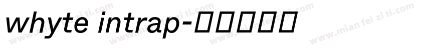 whyte intrap字体转换